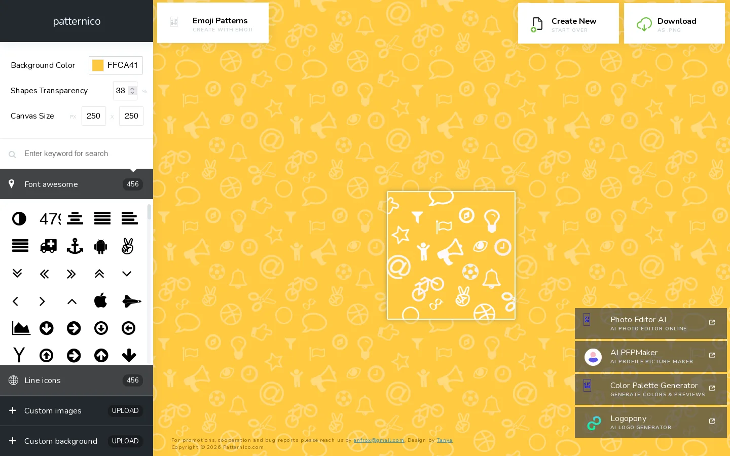 Seamless Pattern Maker - Create Unique Backgrounds For Free Homepage screenshot