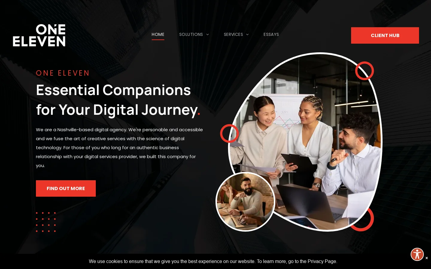 One Eleven | Nashville Digital Agency | Web Development & Marketing Homepage screenshot