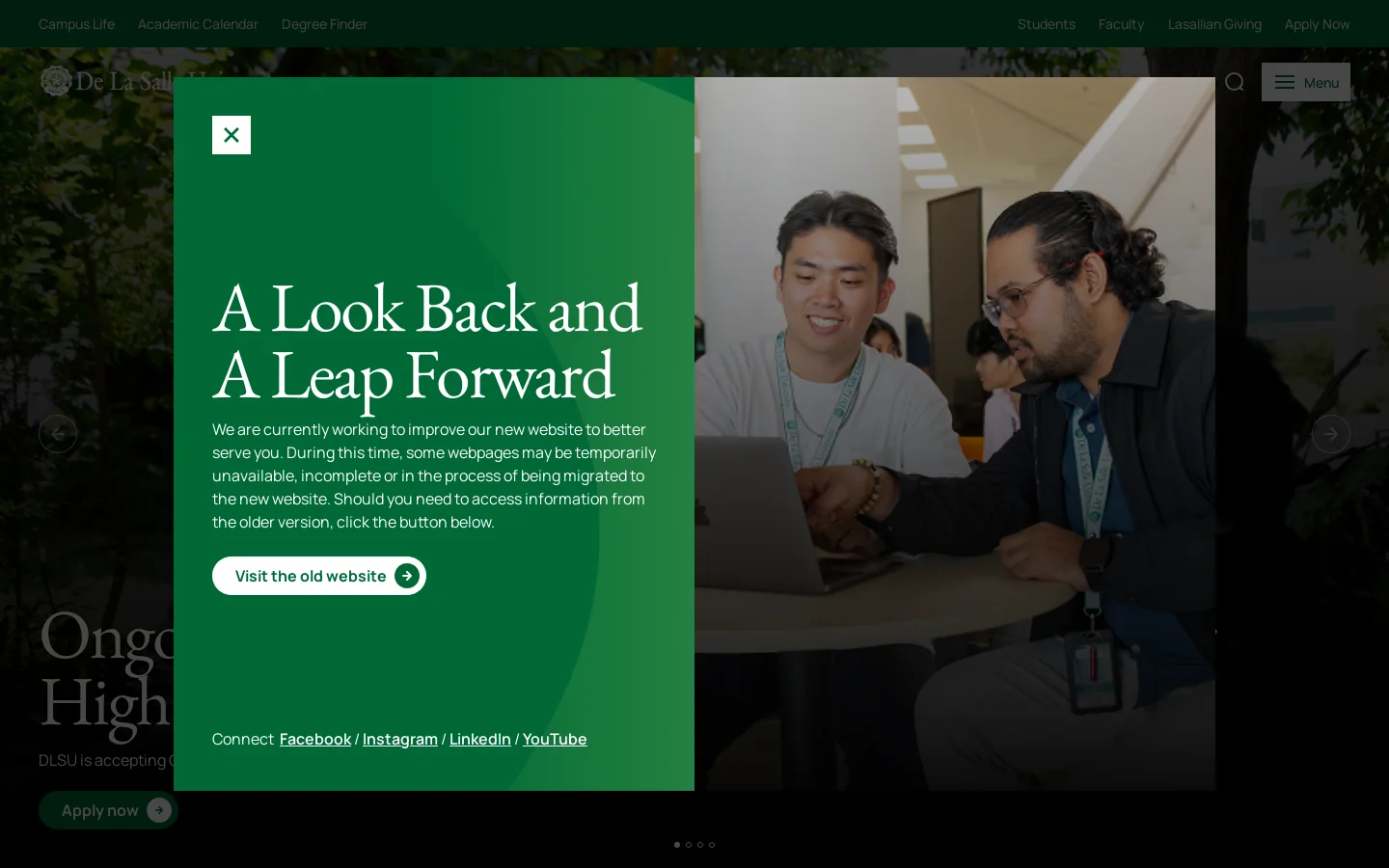 Homepage - De La Salle UniversityDe La Salle University Homepage screenshot