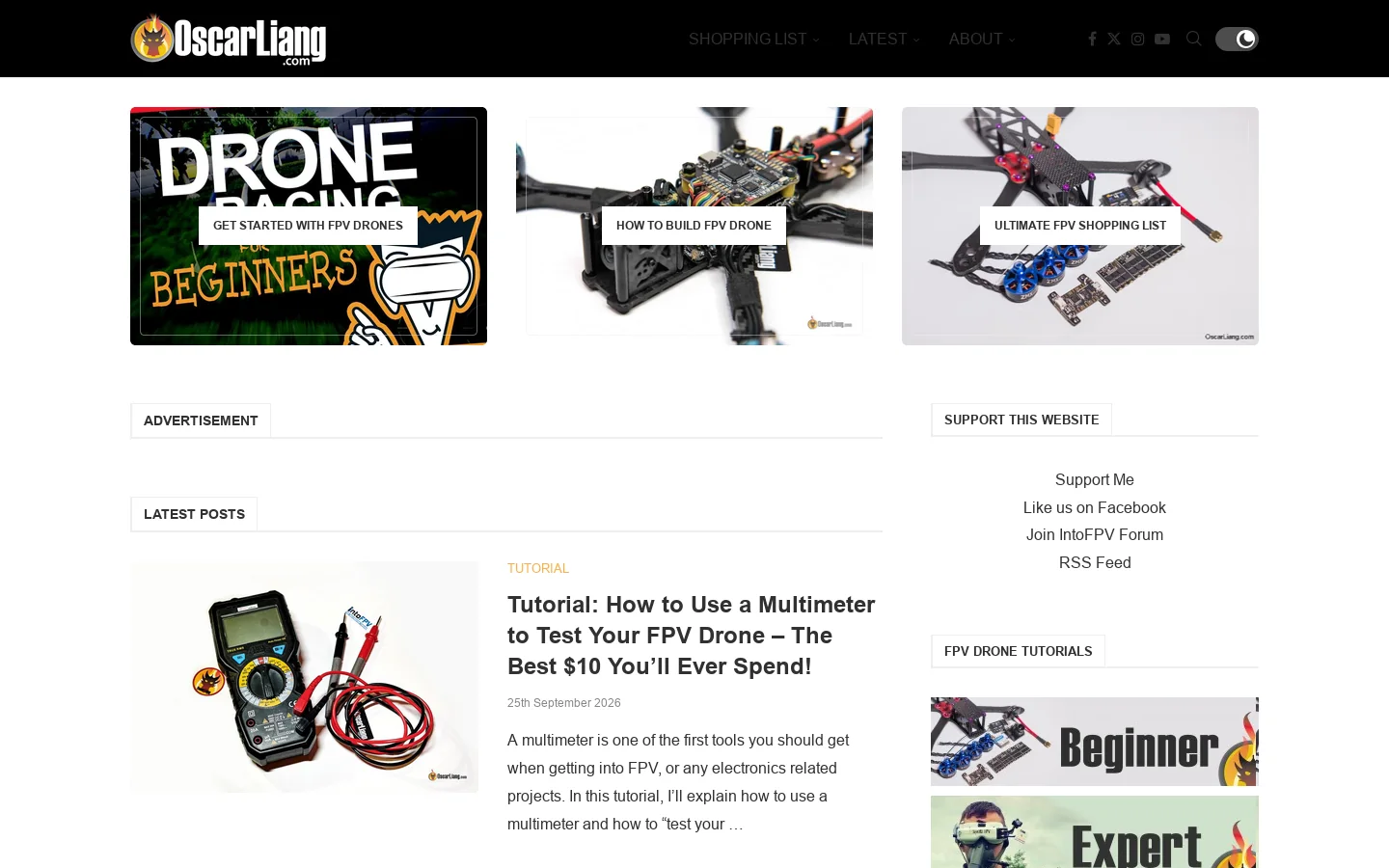 Oscar Liang Homepage screenshot
