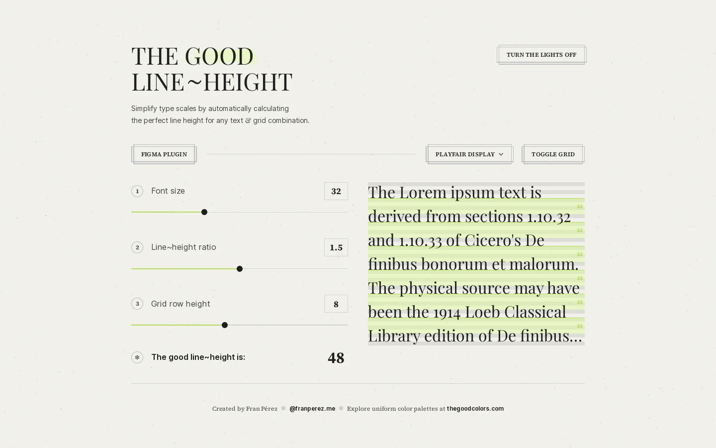 The Good Line-Height Homepage screenshot