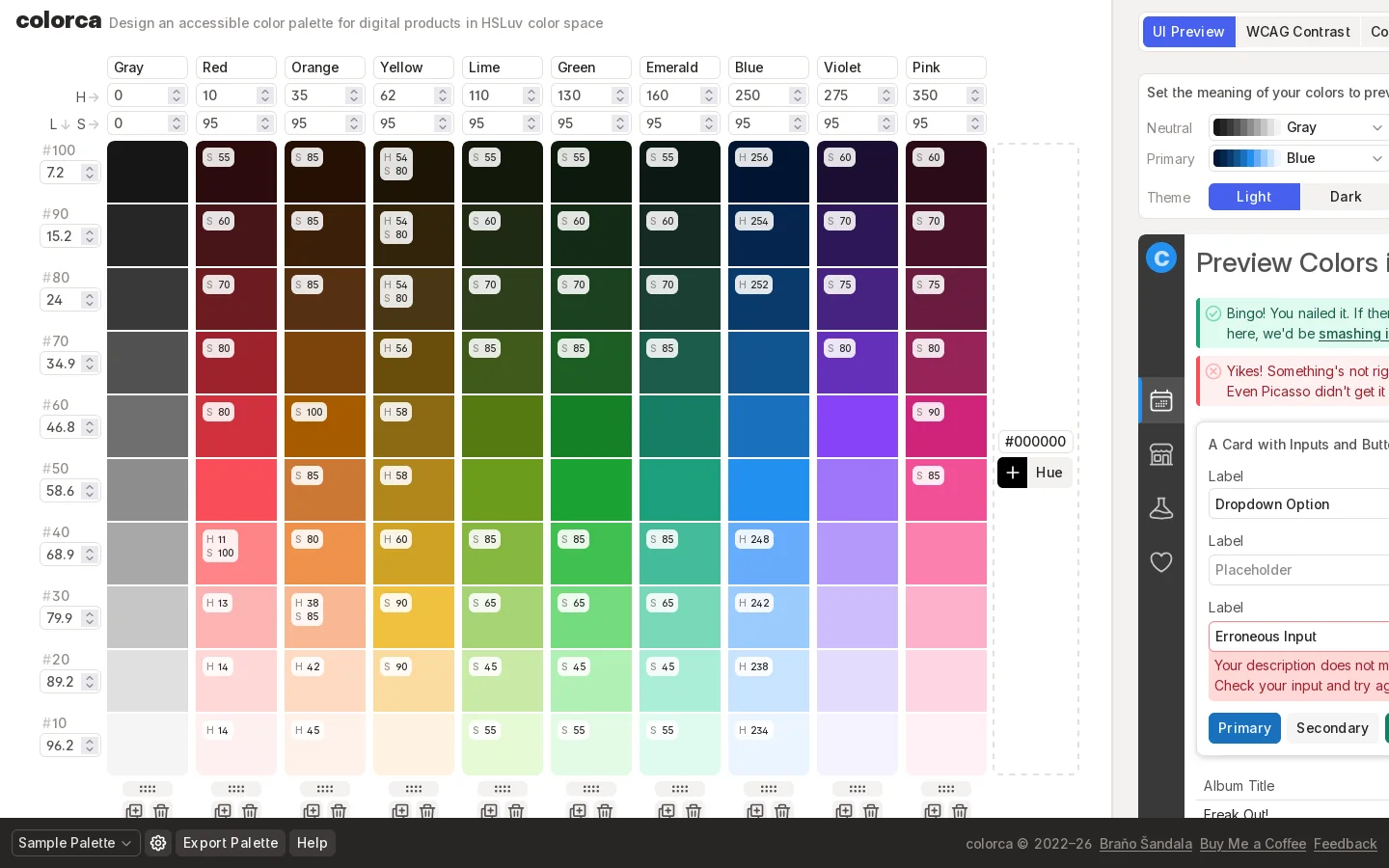 colorca Homepage screenshot