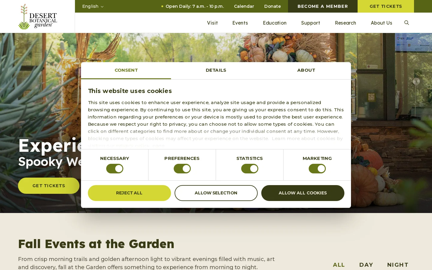 Home - Desert Botanical Garden Homepage screenshot