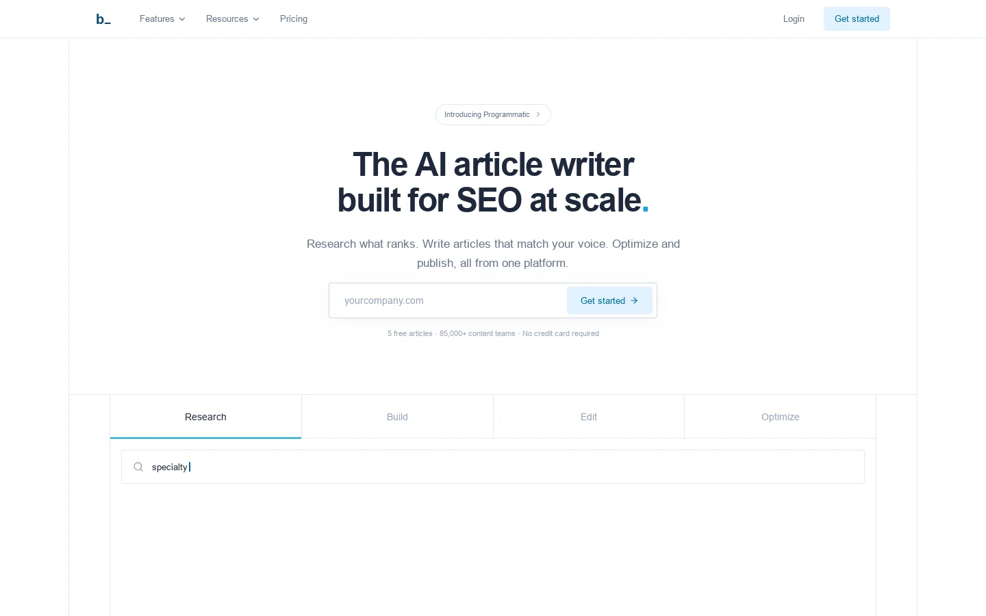 Byword Homepage screenshot