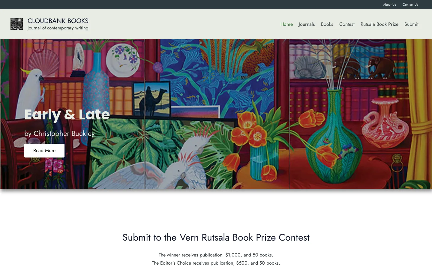 CLOUDBANK BOOKS Homepage screenshot
