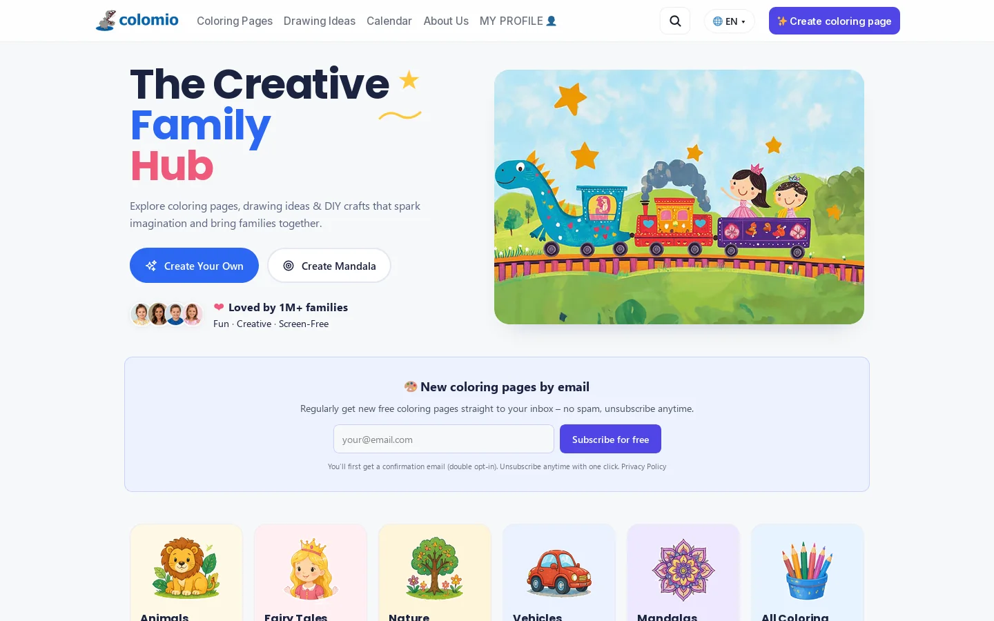 Colomio.com Homepage screenshot
