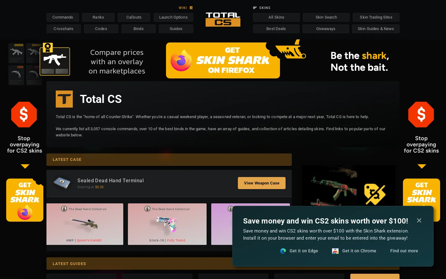 Total CS Homepage screenshot