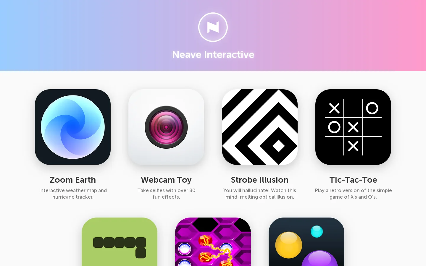 Neave Interactive Homepage screenshot