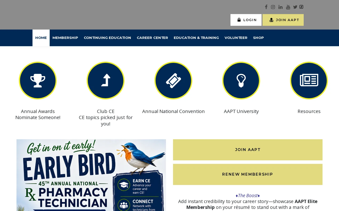 PharmacyTechnician.com Homepage screenshot