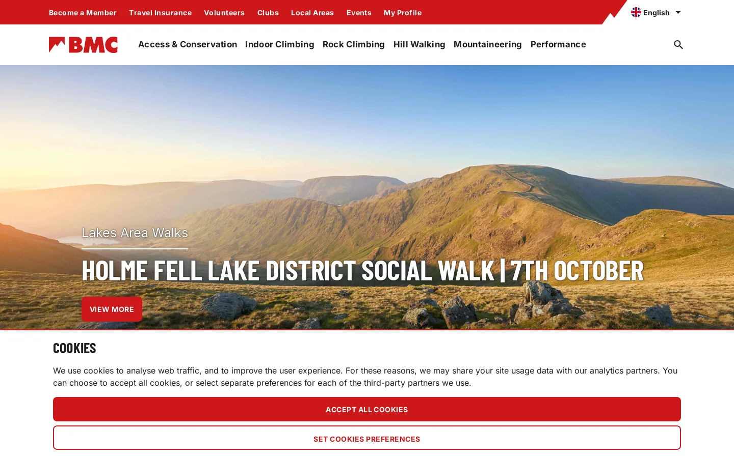 Home Page - The British Mountaineering Council Homepage screenshot
