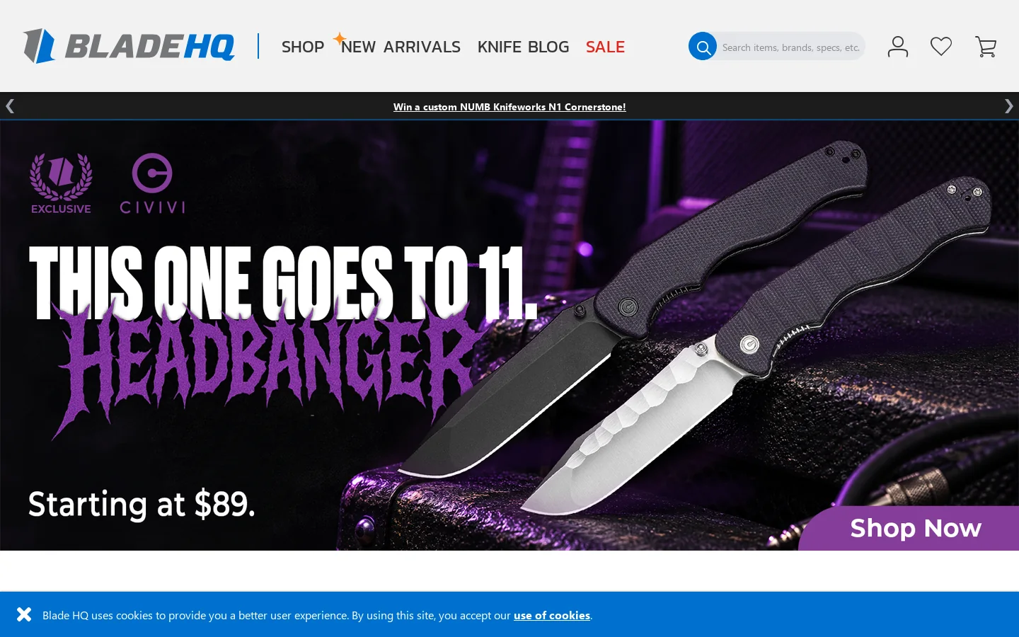 Blade HQ Homepage screenshot