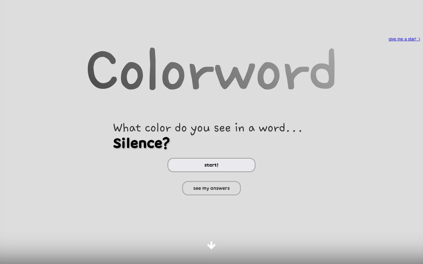 Colorword Homepage screenshot