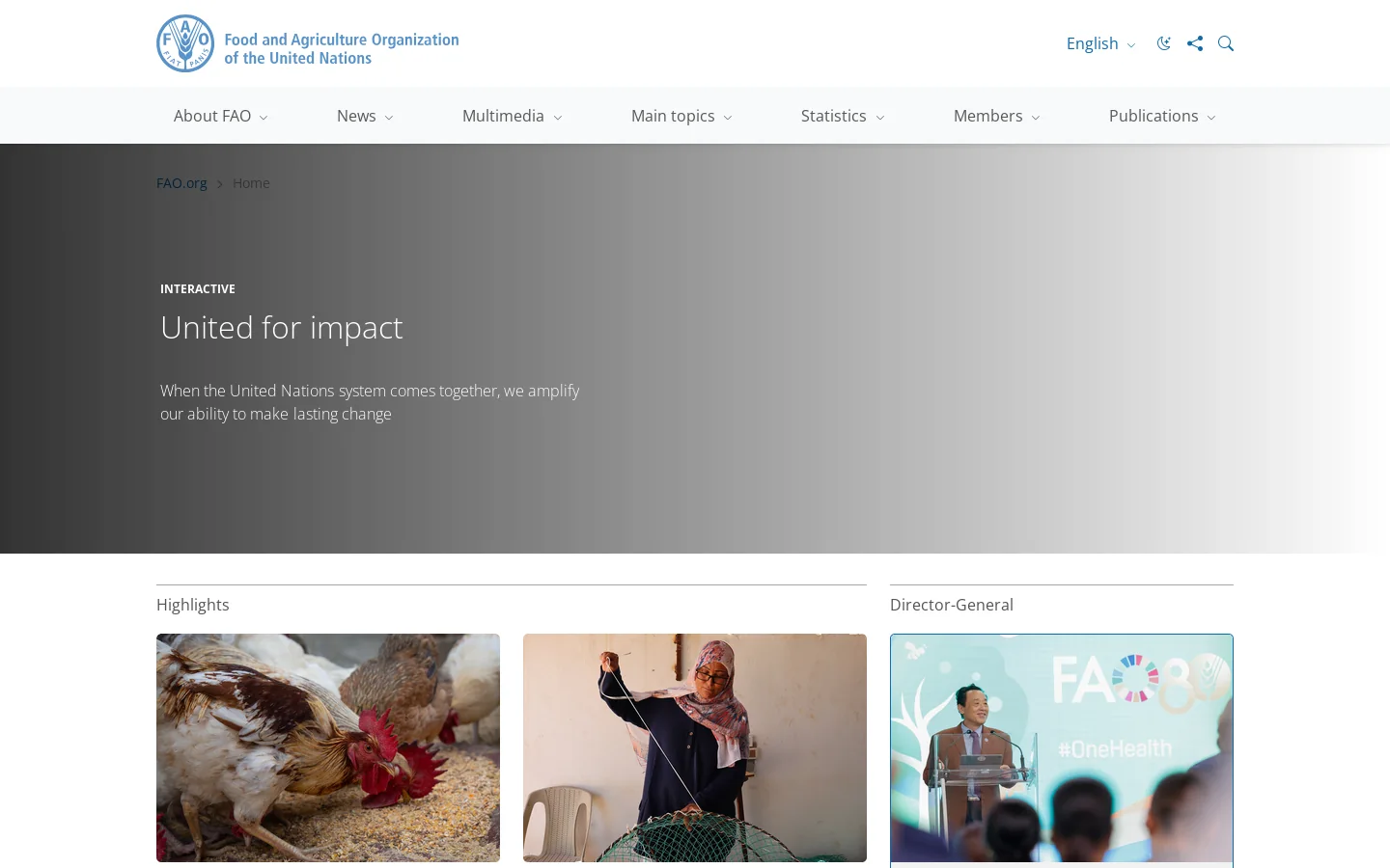 Home | Food and Agriculture Organization of the United Nations Homepage screenshot
