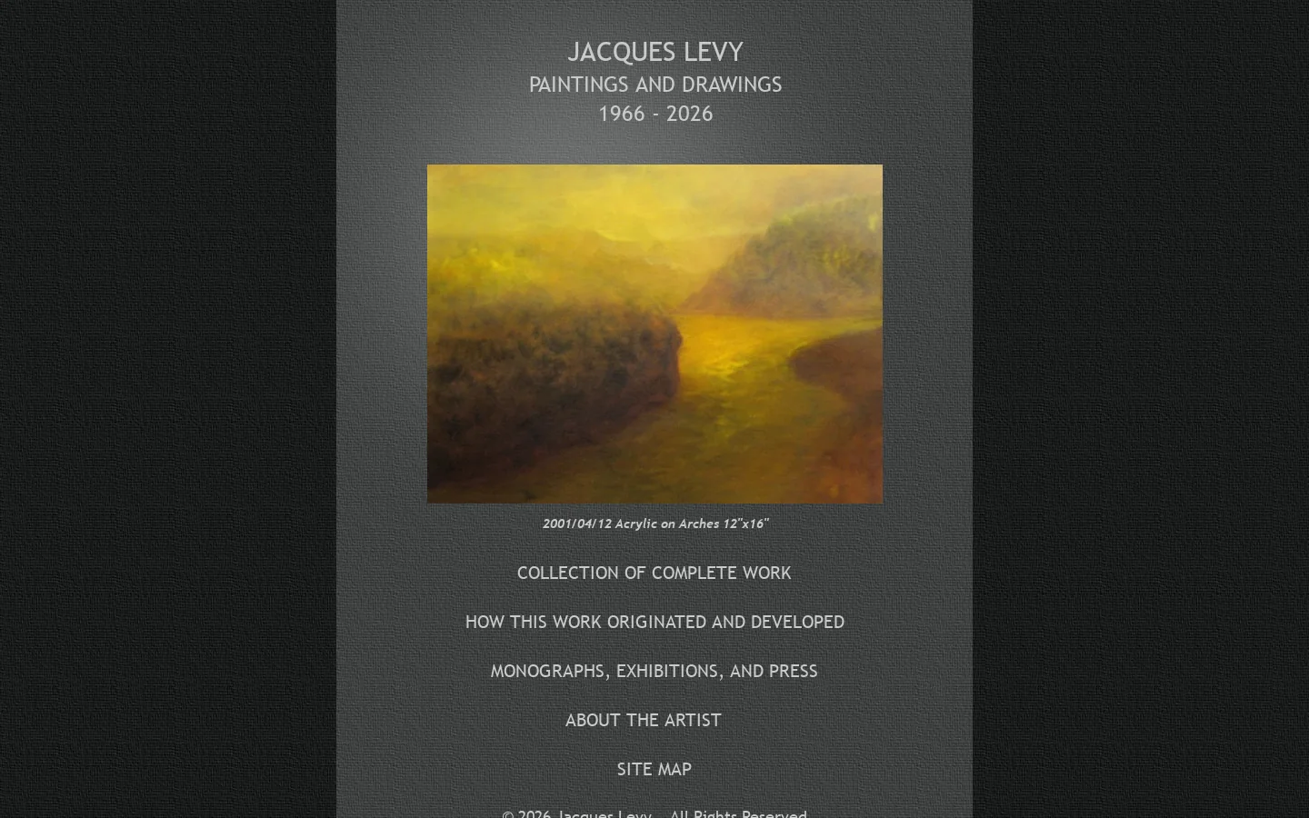 Jacques Levy Paintings and Drawings 1966 Homepage screenshot