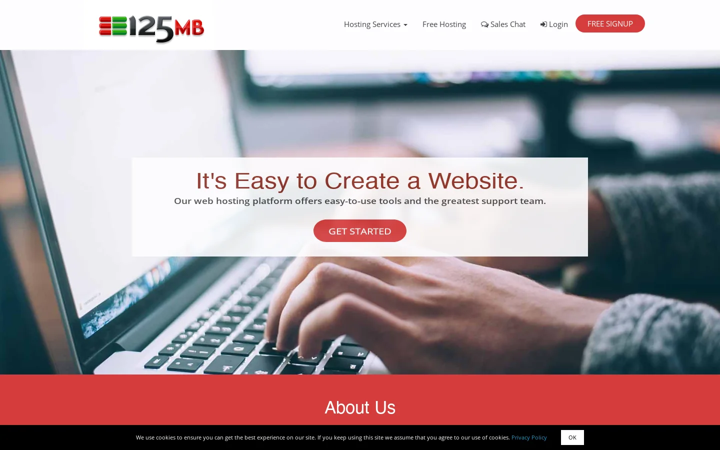 125mb.com Homepage screenshot