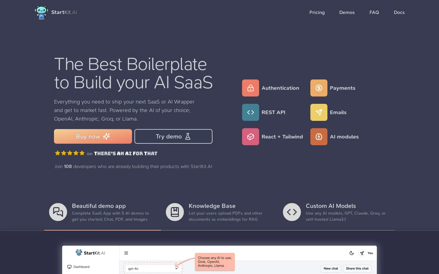 StartKit.AI ‧ Build AI Startups Faster Homepage screenshot