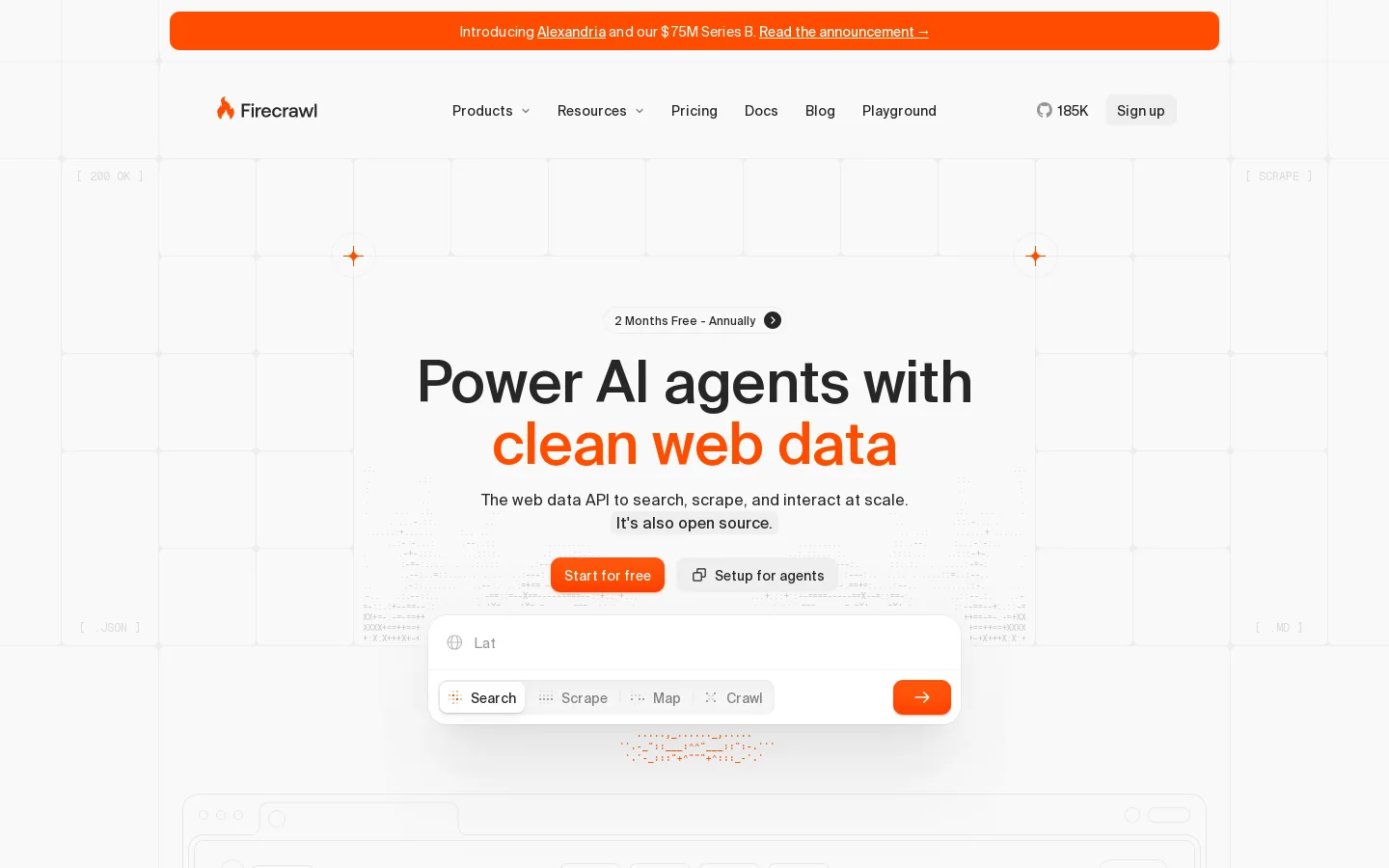 Firecrawl Homepage screenshot