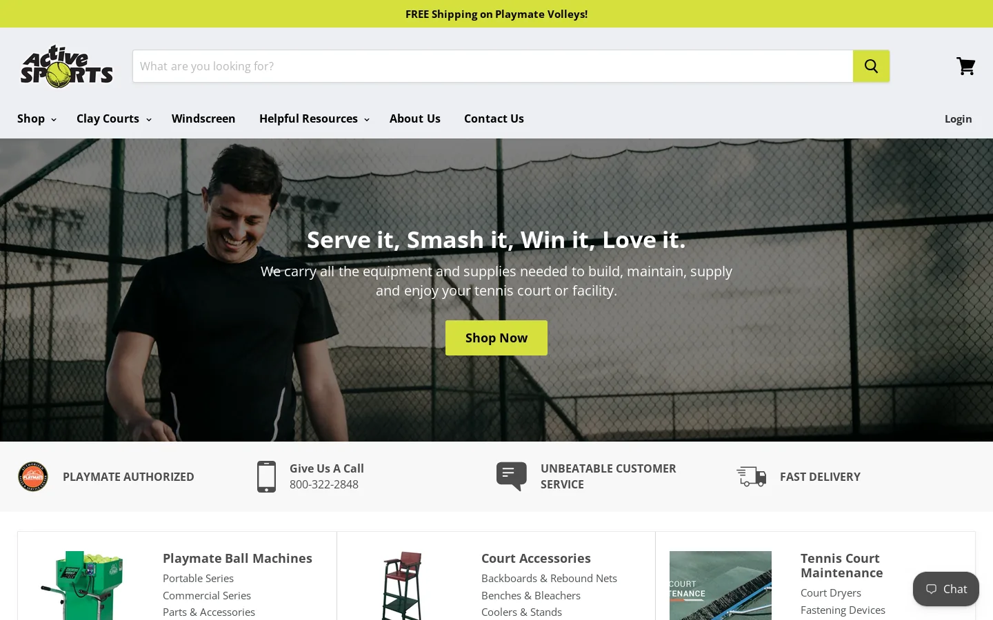 Active Sports Homepage screenshot