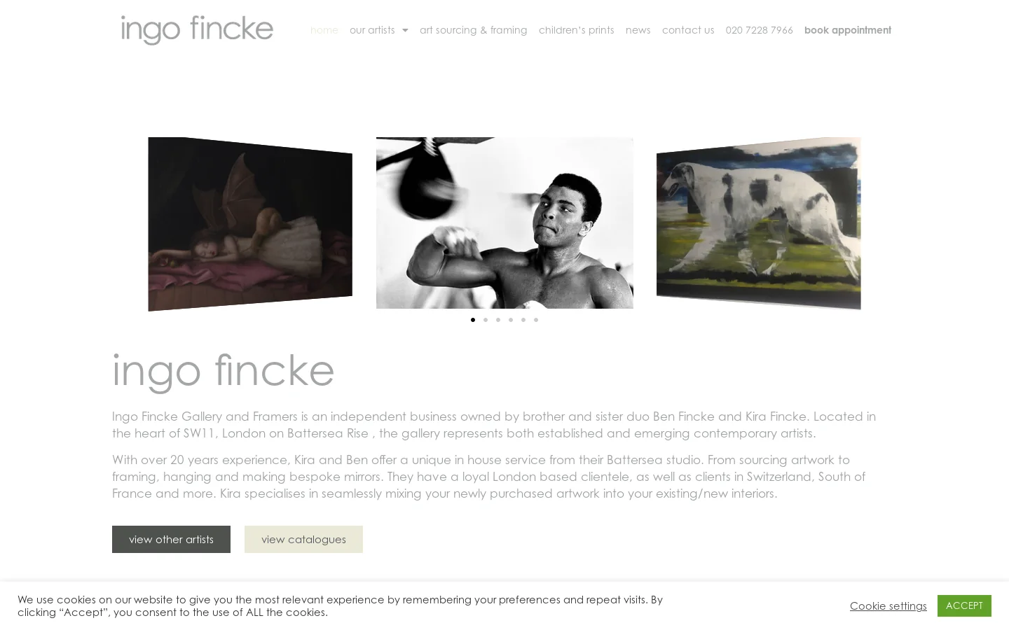 Ingo Fincke Homepage screenshot