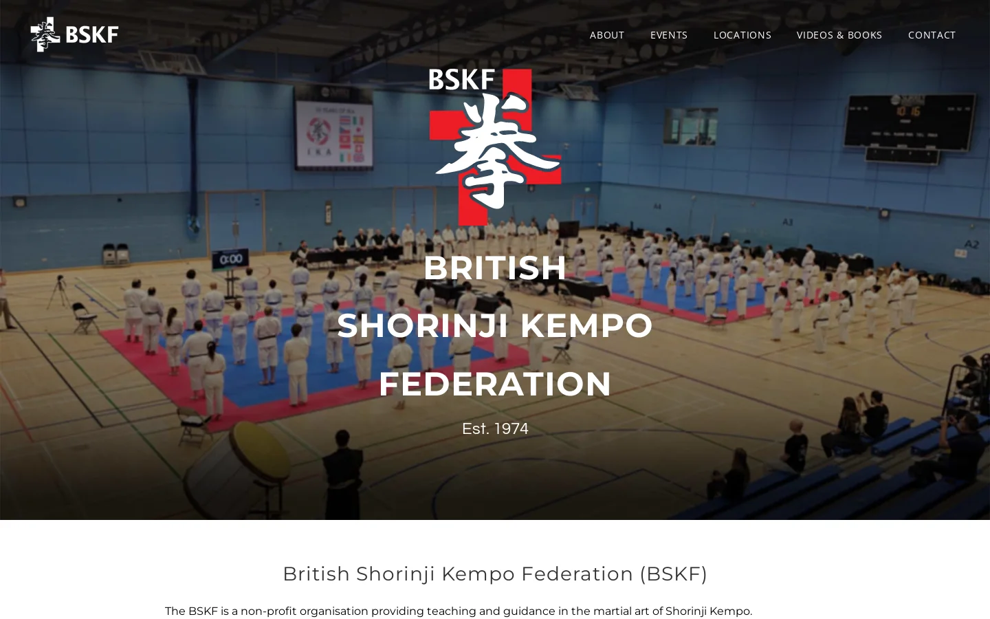 British Shorinji Kempo Federation - British Shorinji Kempo Federation Homepage screenshot