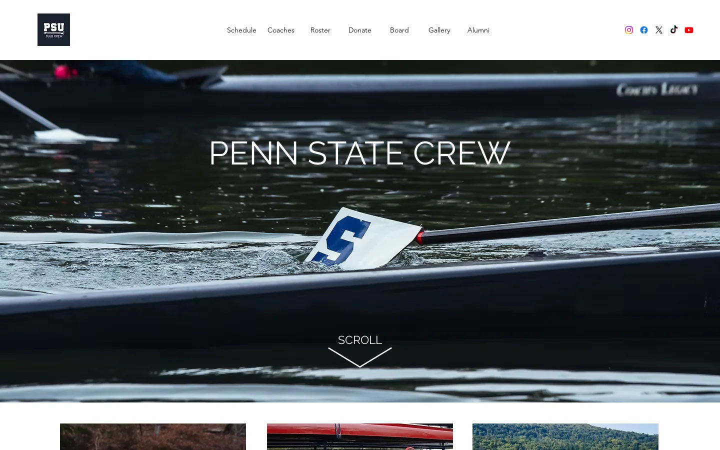 Penn State Crew Homepage screenshot