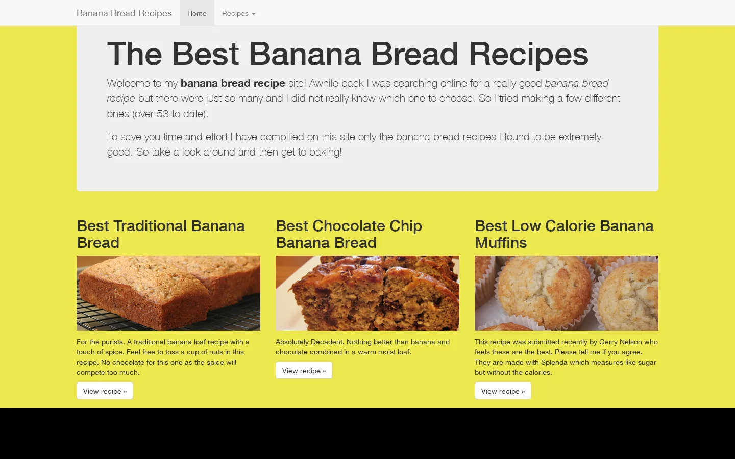 Banana Banana Bread Recipe and Recipes | The Best Homepage screenshot