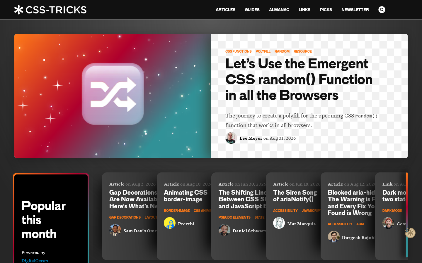 CSS-Tricks Homepage screenshot