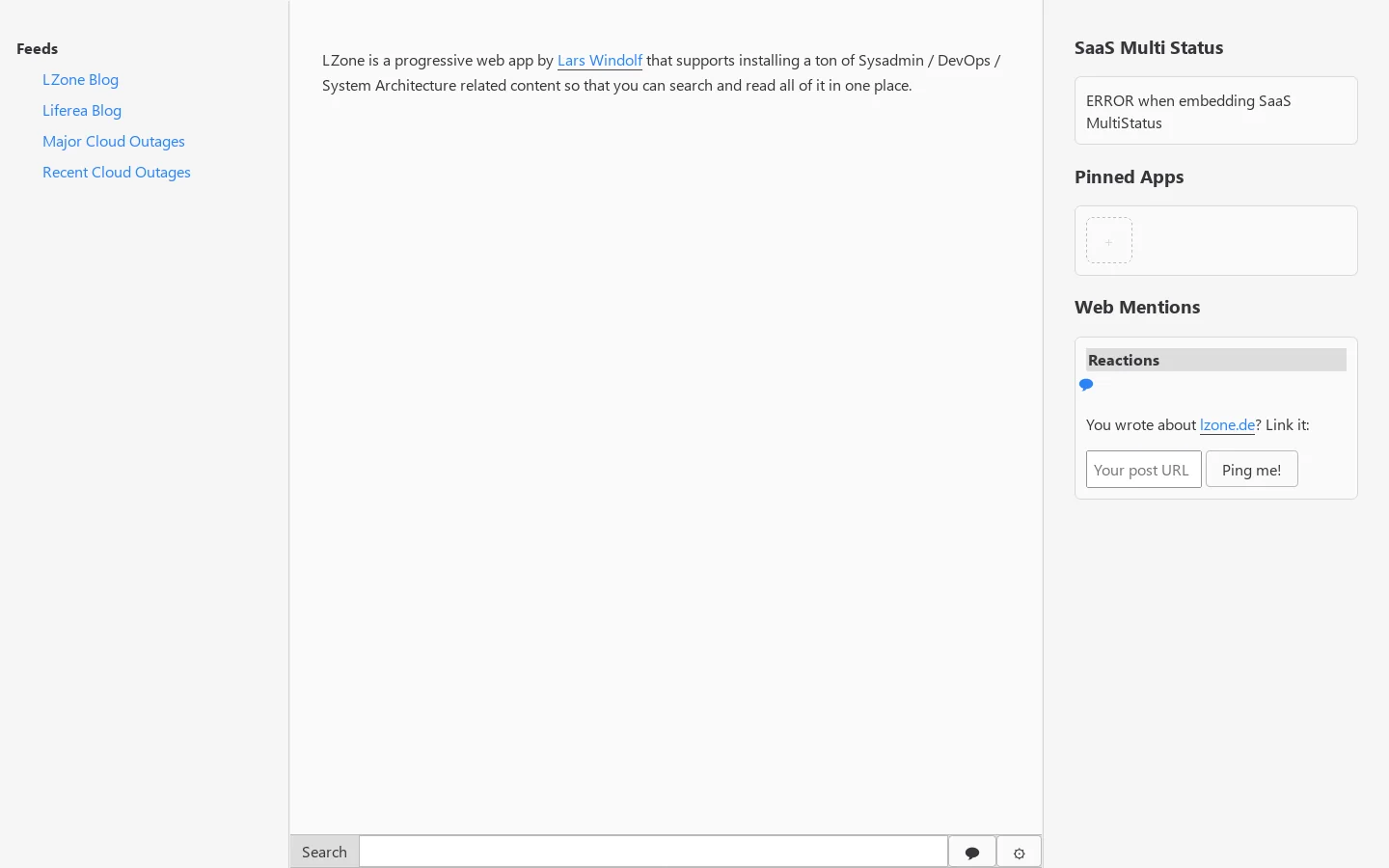 LZone Homepage screenshot
