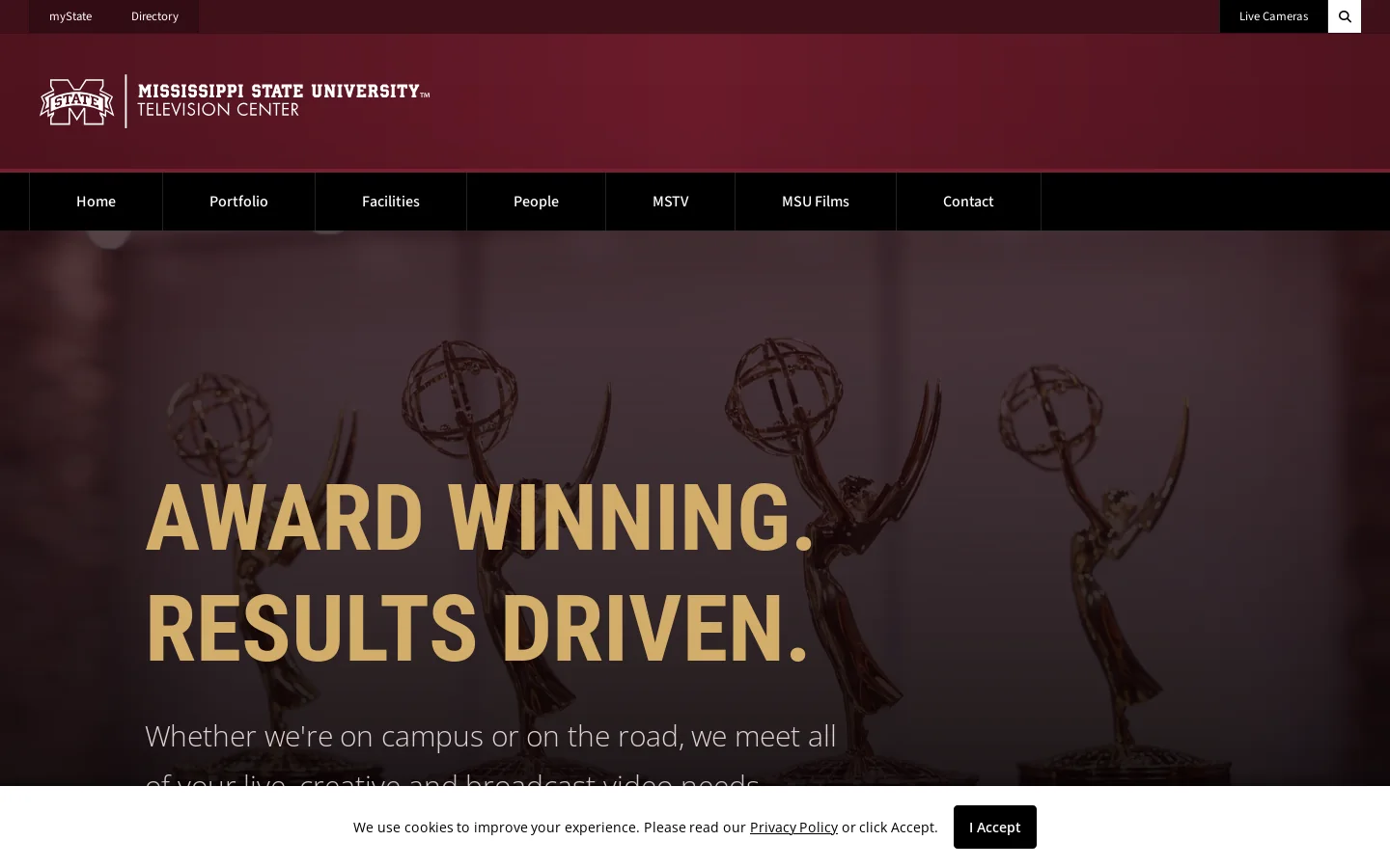 Home | University Television Center Homepage screenshot