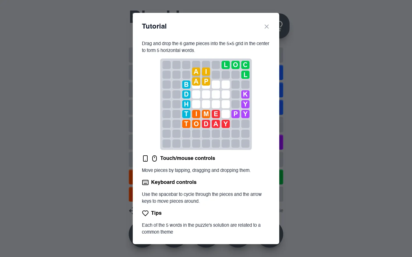 Blockle Homepage screenshot