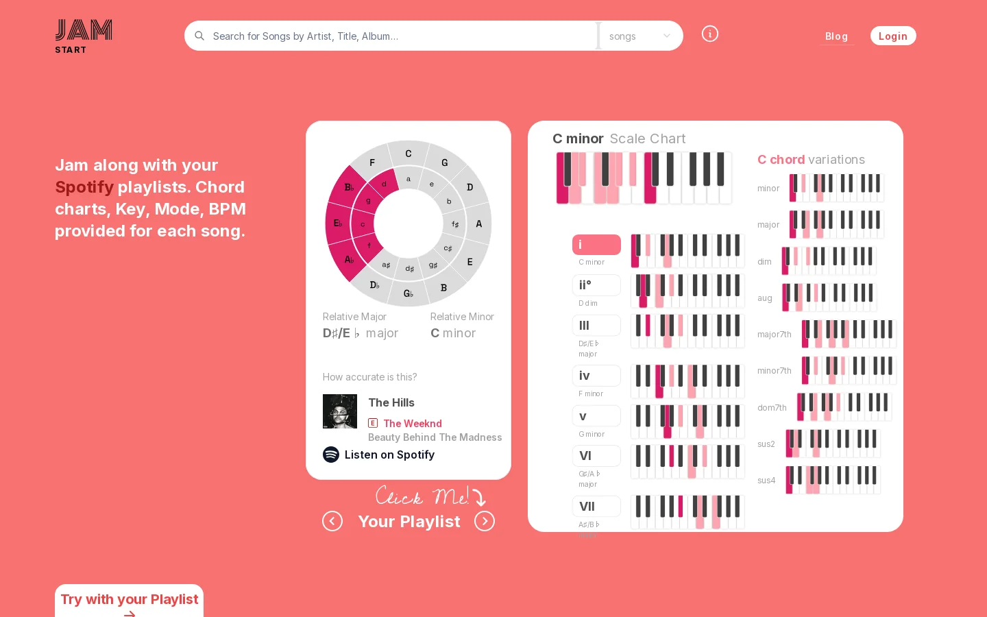 JamStart Homepage screenshot