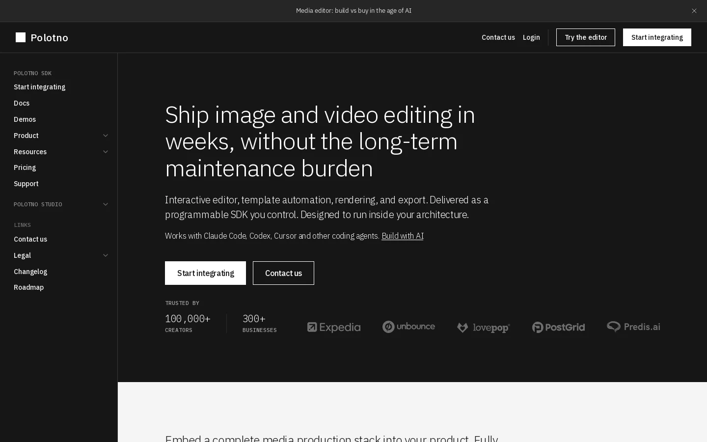 Polotno Homepage screenshot