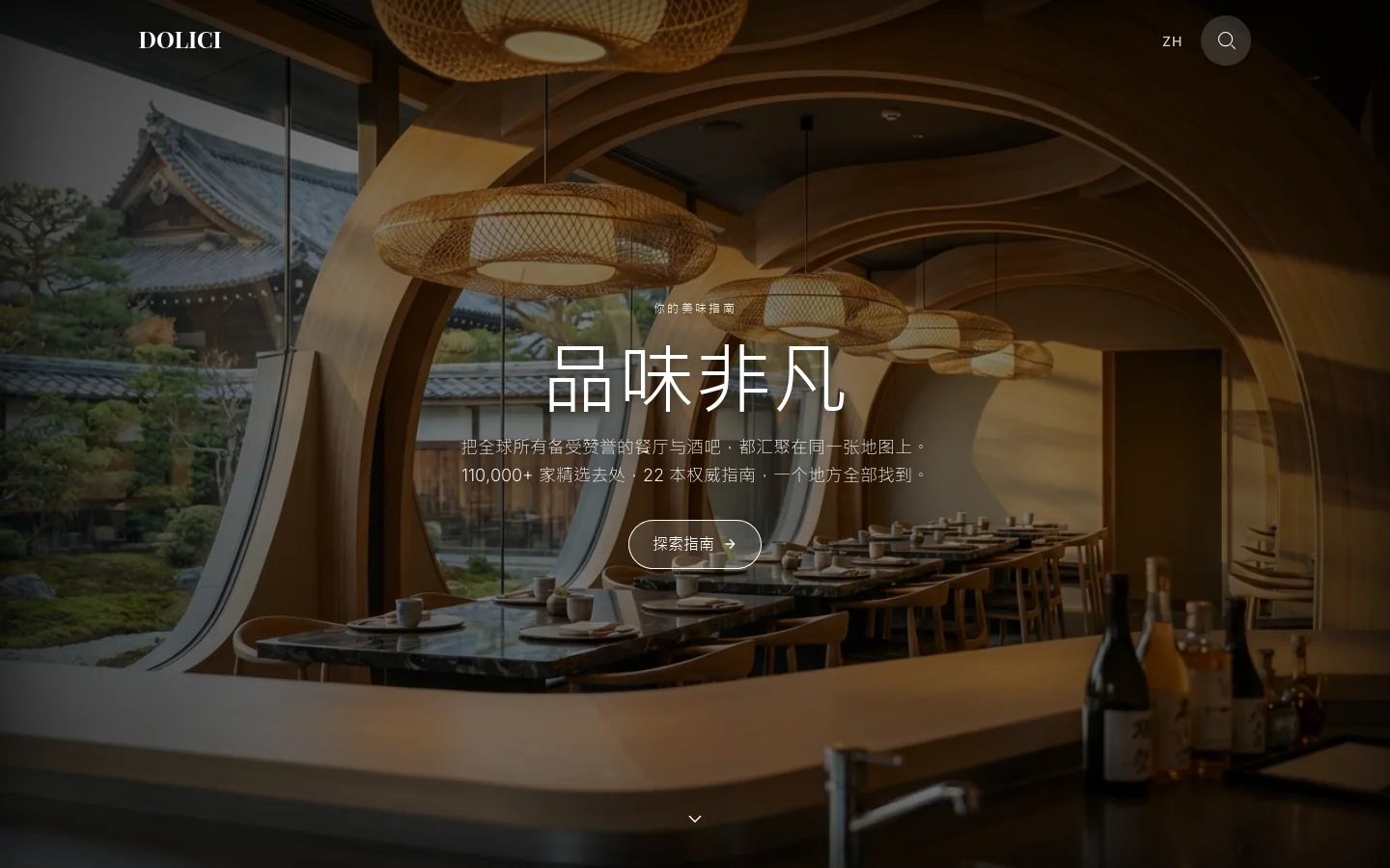 Dolici Homepage screenshot