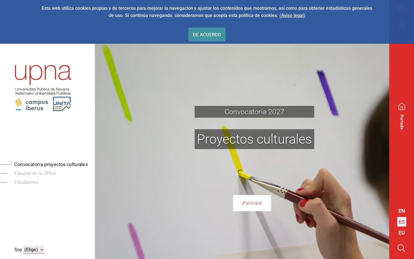 Portada - home - UPNA Homepage screenshot
