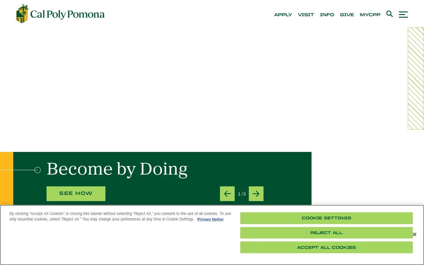 Cal Poly Pomona - #1 Polytechnic University for Diversity and Economic Mobility Homepage screenshot