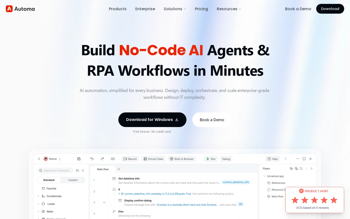 Automa - An extension for browser automation - Automa Homepage screenshot