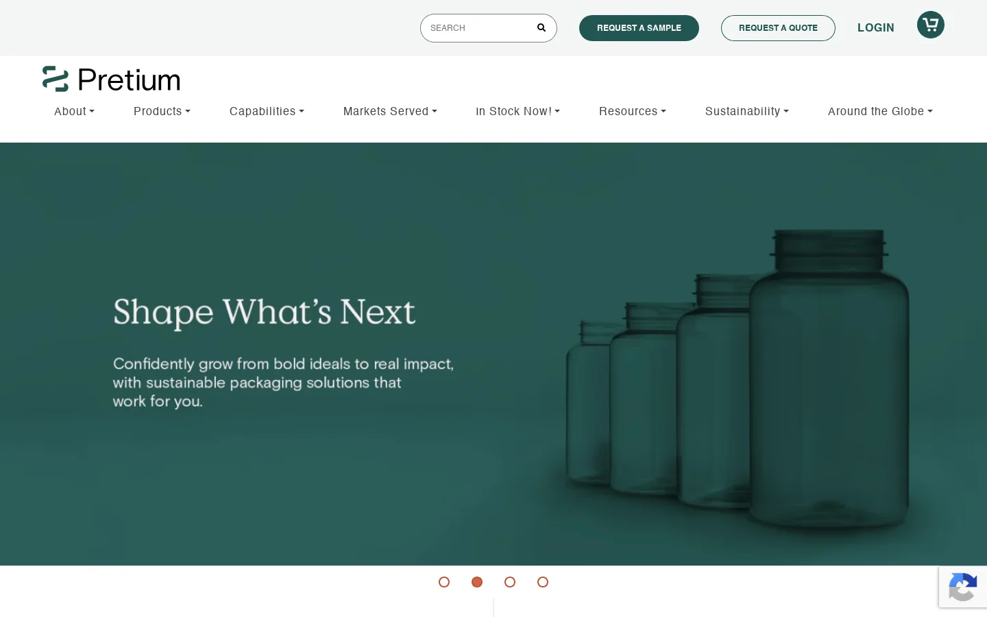 Pretium Packaging | Manufacturer of Sustainable Rigid Packaging Homepage screenshot