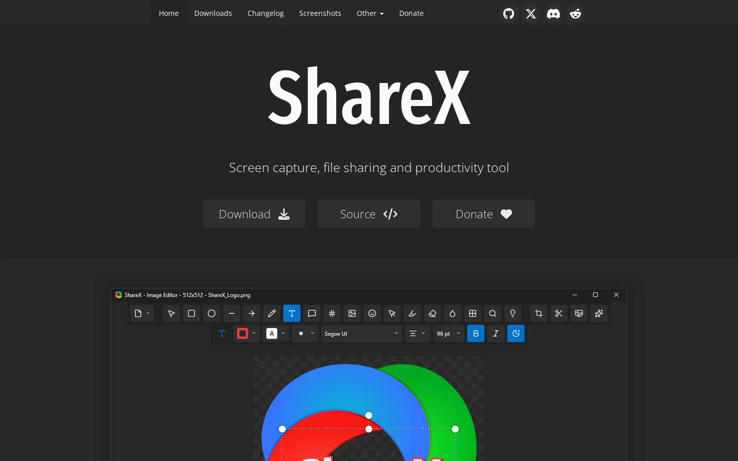 ShareX - The best free and open source screenshot tool for Windows Homepage screenshot
