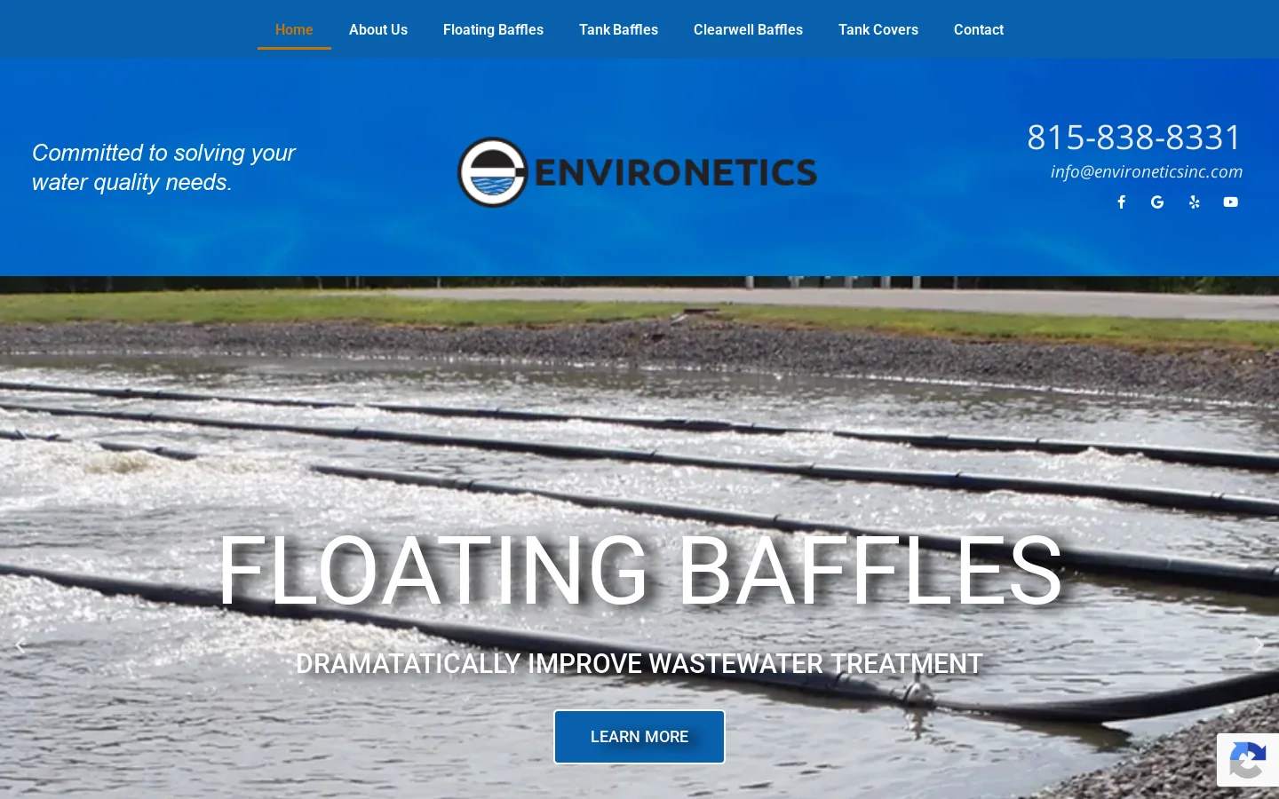 Environetics Inc Homepage screenshot