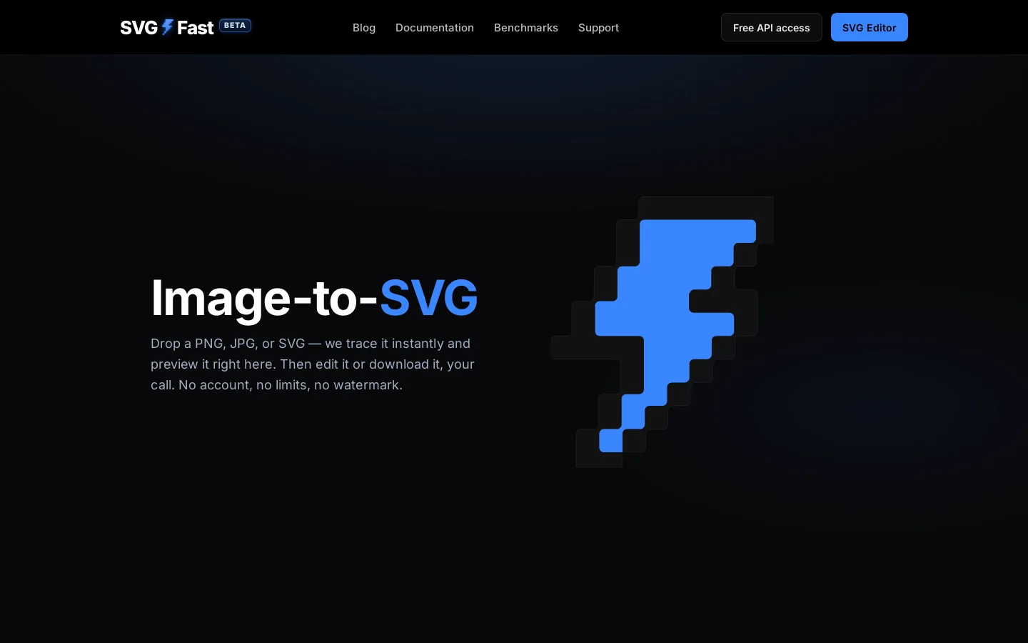 SVGFast Homepage screenshot