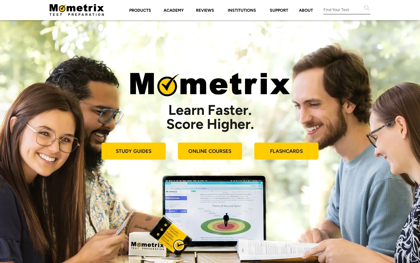 Mometrix Test Preparation Homepage screenshot