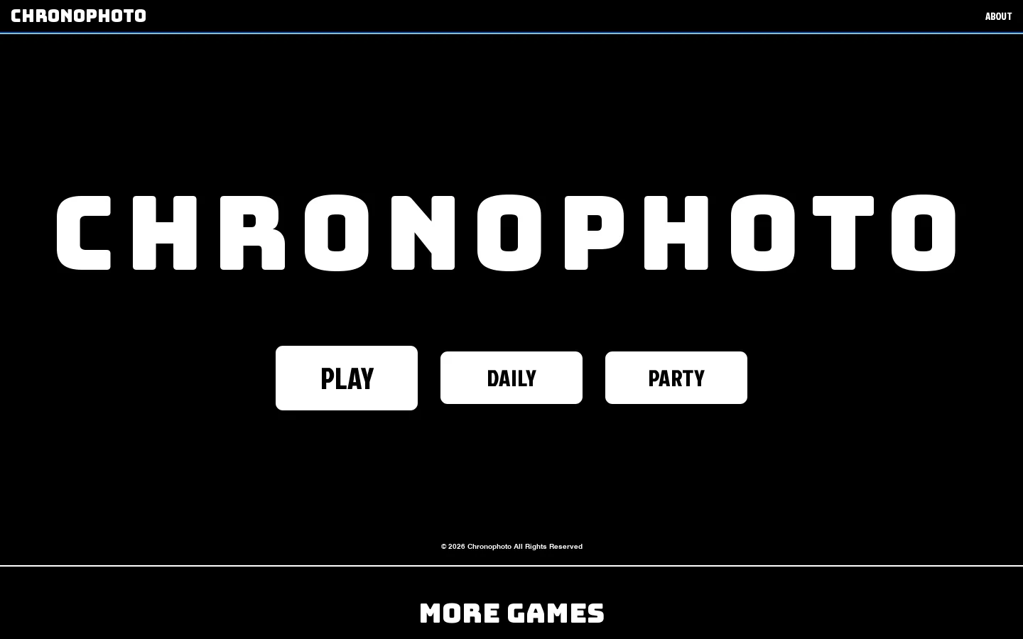 Chronophoto Homepage screenshot