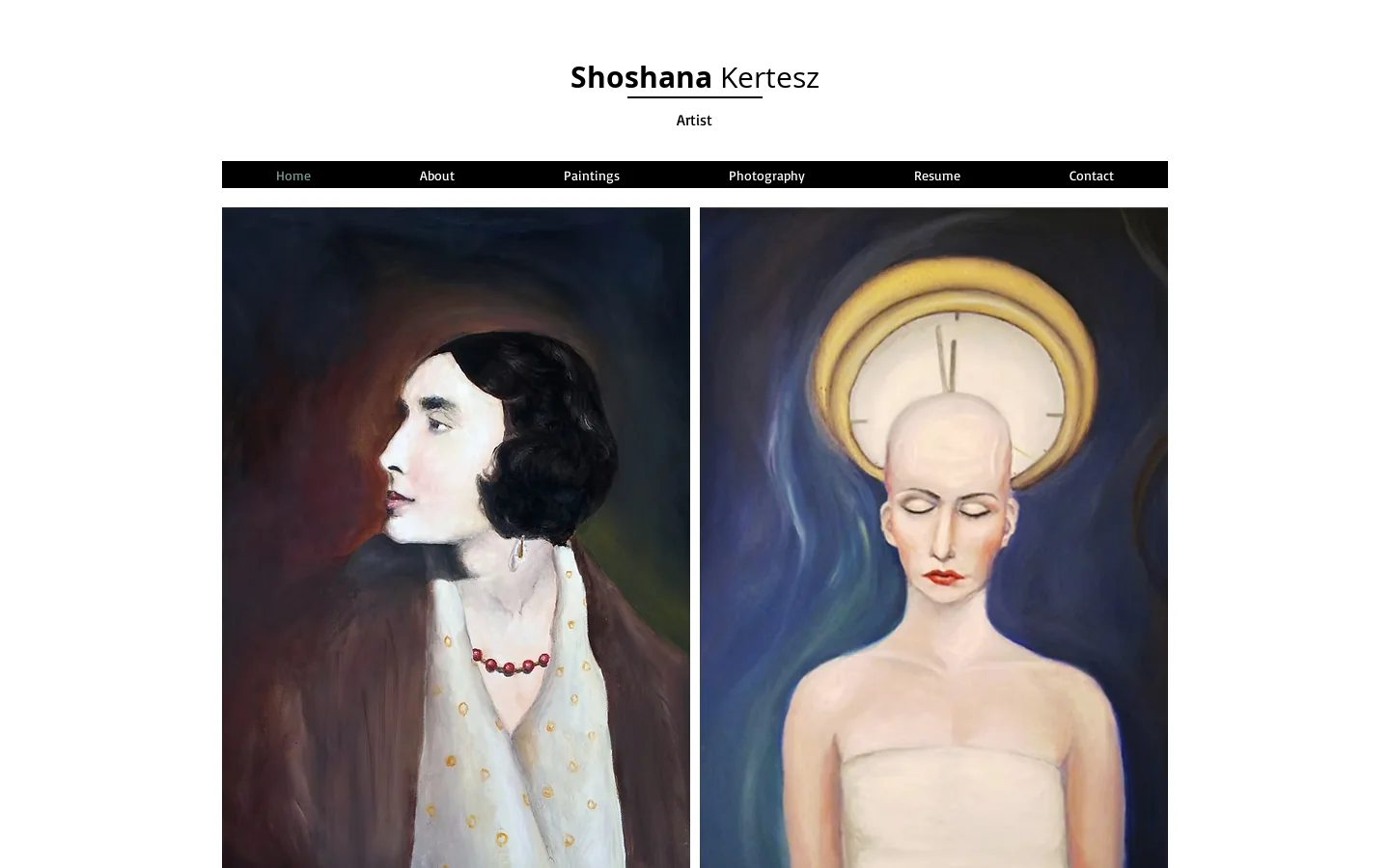 Shoshana Kertesz Artist Homepage screenshot