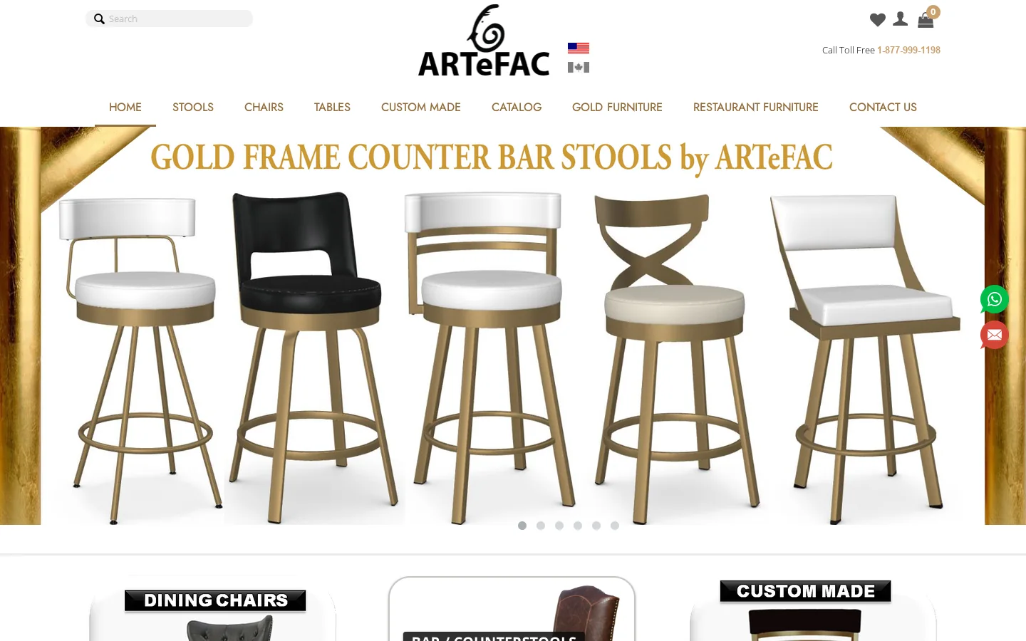 ARTeFAC Homepage screenshot