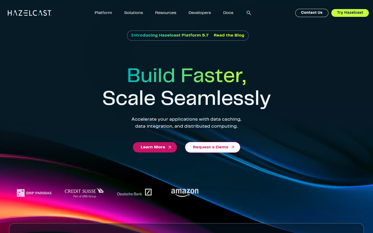 Hazelcast Homepage screenshot
