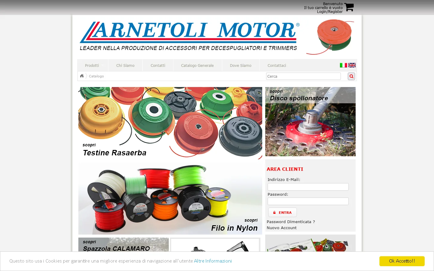 ARNETOLI S.R.L. Homepage screenshot