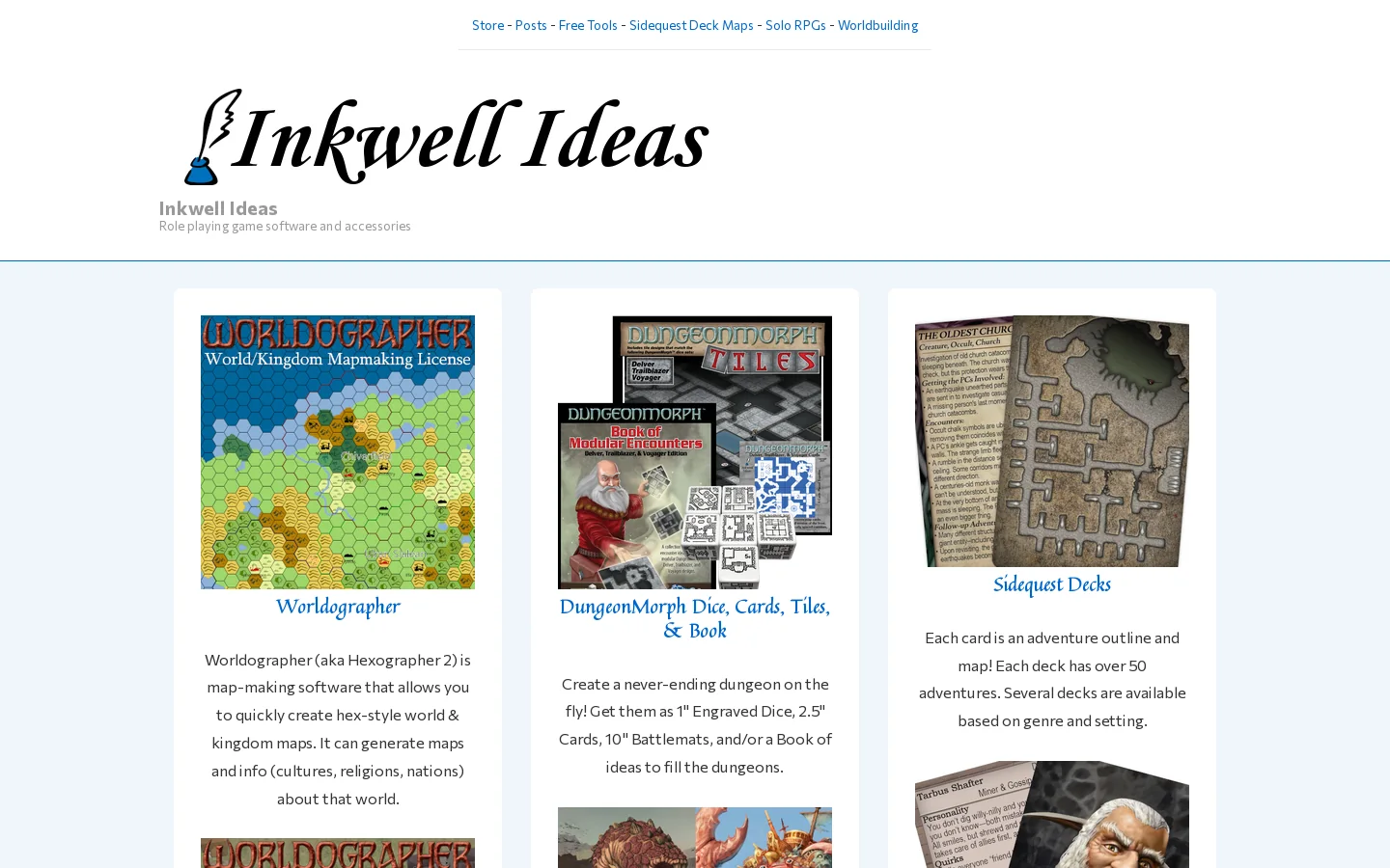 Inkwell Ideas Homepage screenshot