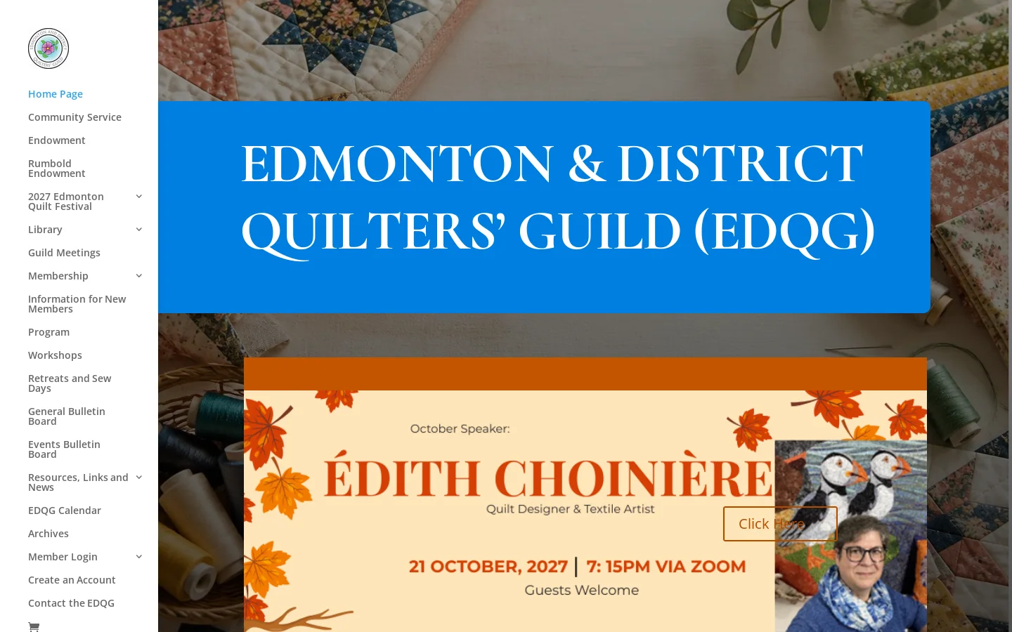 EDQG Homepage screenshot