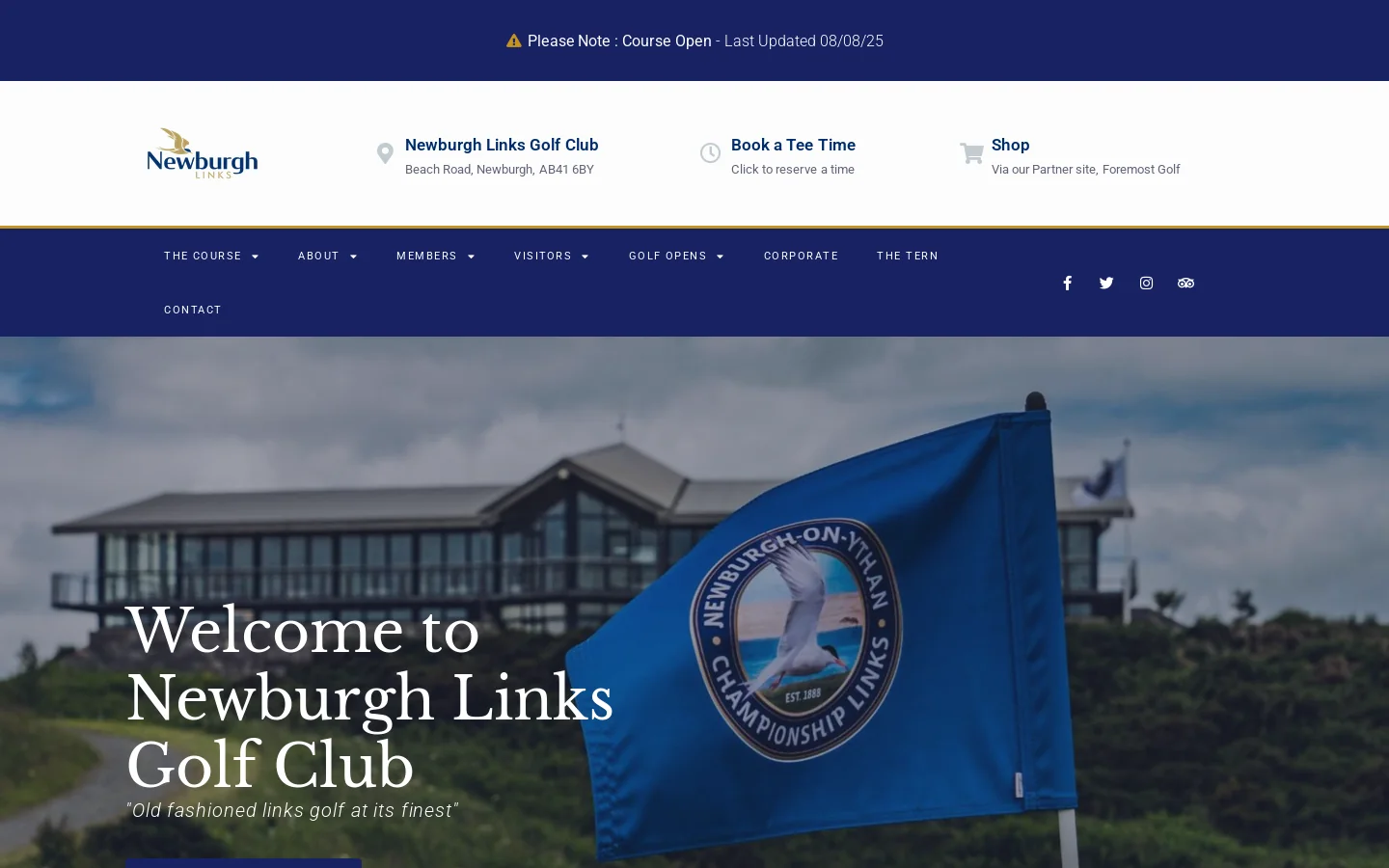 Newburgh-on-Ythan Golf Club - Golf Club in Aberdeen, Scotland Homepage screenshot