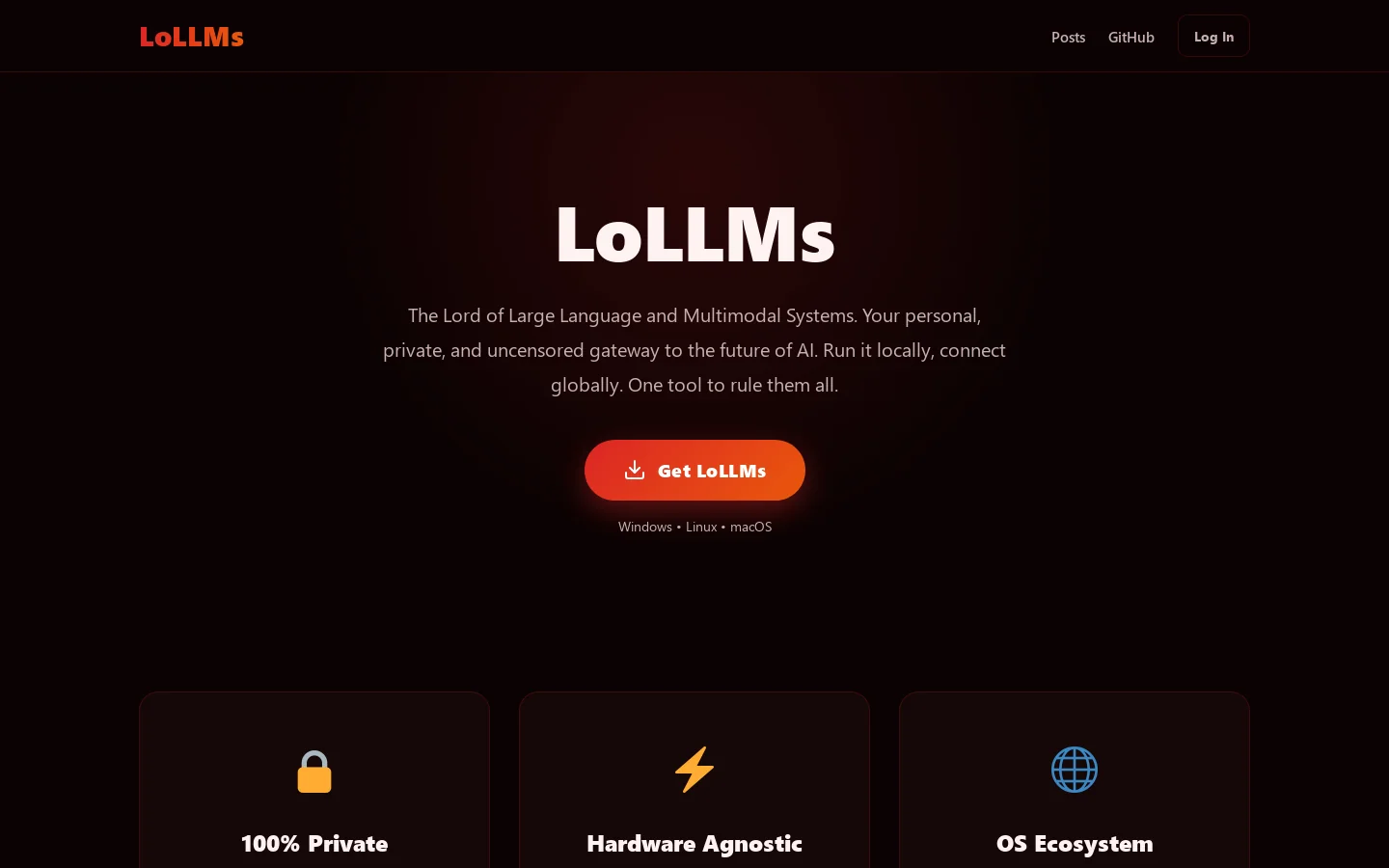 LoLLMs Homepage screenshot